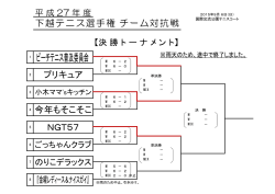 プリキュア 今年もそこそこ 下越テニス選手権 チーム対抗戦 NGT57