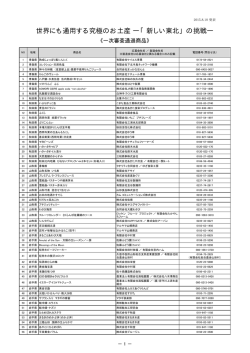 世界にも通用する究極のお土産 ―「新しい東北」の挑戦―