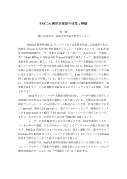 SACLA 線形加速器の性能と課題