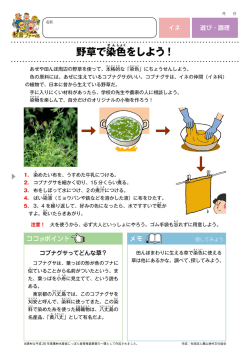 野草で染せ ん 色しょくをしよう！