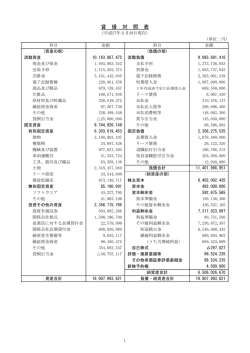 貸 借 対 照 表