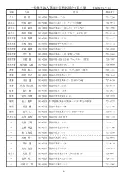 H27会員名簿 - 箕面市歯科医師会