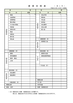 貸 借 対 照 表