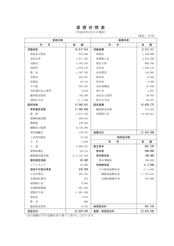 貸 借 対 照 表