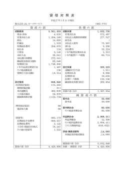 貸 借 対 照 表