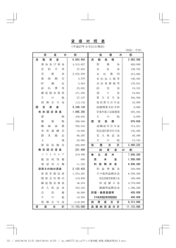 貸 借 対 照 表