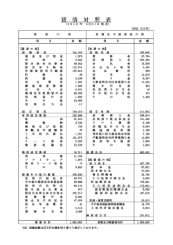 貸 借 対 照 表