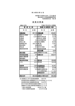 貸 借 対 照 表 - 三井物産戦略研究所