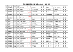 試合日程表 - 姫路サッカー協会