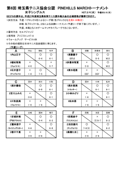 公認大会 3/4女Sドローを掲載しました。