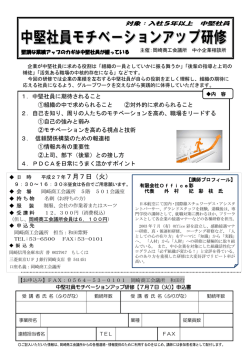 中堅社員モチベーションアップ研修