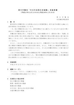 栃木労働局「年末年始無災害運動」実施要綱
