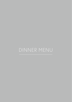 DINNER MENU
