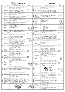 〇7月の献立 - 湯前保育園