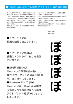 Illustratorにおける属性-アウトプットの数値の挙動 アウトライン前 綺麗な