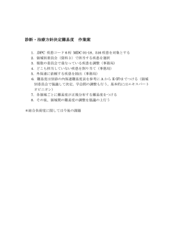 診断・治療方針決定難易度 作業案