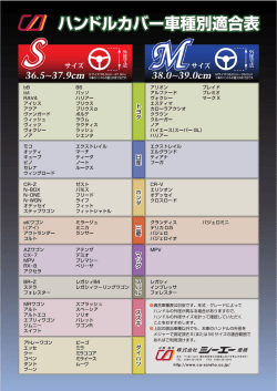 田 ハンドルカバー車種別適合表