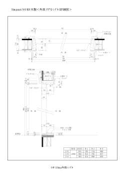 Simpson NORD木製＜外部ドア(ｼﾝｸﾞﾙ)詳細図＞