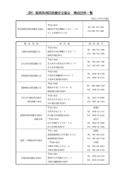 （財）福岡県消防設備安全協会 構成団体一覧