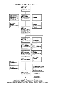 ＜特許手続の流れ図（フローチャート）＞