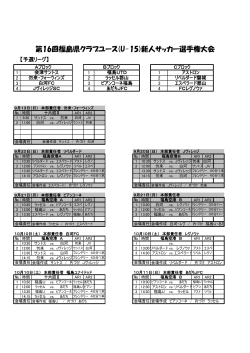 第16回福島県クラブユース(U-15)新人サッカー選手権大会