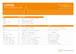 確定拠出年金部門受賞者リスト - THOMSON REUTERS EIKON