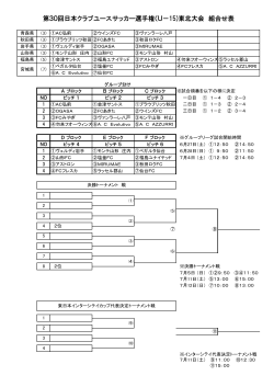 第30回日本クラブユースサッカー選手権（U－15)東北大会 組合せ表