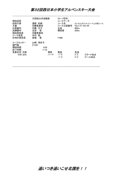 西日本小学生スキー大会