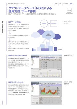 クラウドデータベース『 NSi&sup2;』による 運用支援／データ蓄積