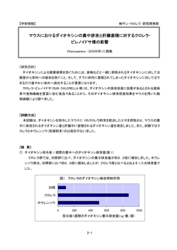 マウスにおけるダイオキシンの糞中排泄と肝臓蓄積に対するクロレラ