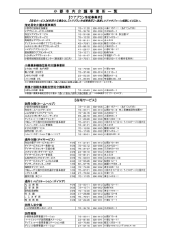 小 郡 市 内 介 護 事 業 所 一 覧