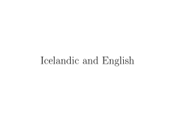 Icelandic and English