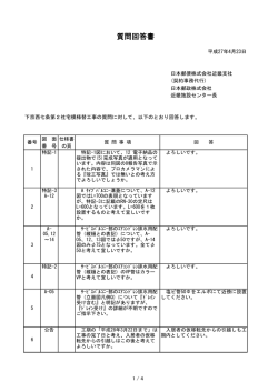 質問回答書 - 日本郵政