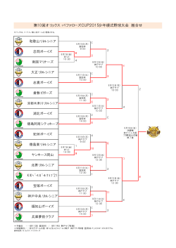 第10回オリックス・バファローズCUP2015少年硬式野球大会組合せ8/16