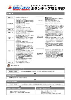 ボランティア募集要項