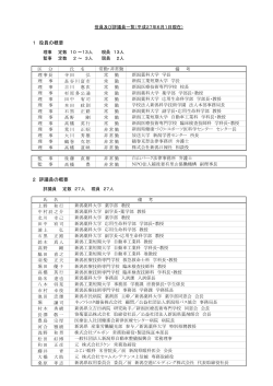 （理事及び監事）及び評議員の定数