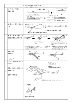 ストロー恐竜 の作り方
