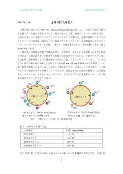 File No. 18 土壌 CEC と保肥力