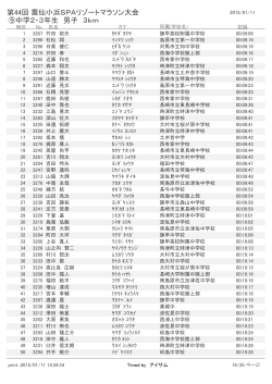 第44回 雲仙小浜SPAリゾートマラソン大会 ⑨中学2・3年生 男子 3km