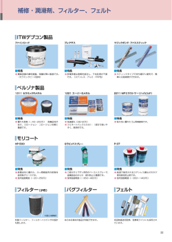 補修・潤滑剤、 フィルター、 フェルト