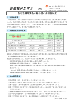 資産税NEWS NO.1 - NeXT朝日税理士法人