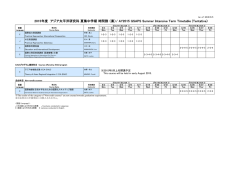 （案）/ AY2015 GSAPS Summer Intensive Term Timetable (Tentat