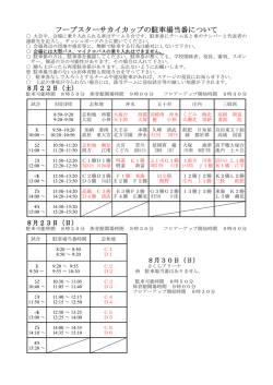 フープスターサカイカップの駐車場当番について