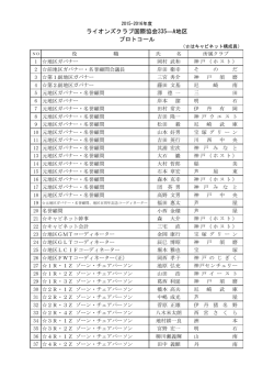ライオンズクラブ国際協会335―A地区 プロトコール