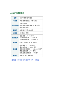 JAなごや経営概況