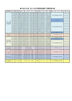 講習日程表（PDF形式） - さいたま市防火安全協会