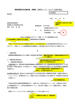 補助事業遂行状況報告書 記載例