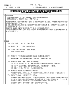 ＜作業所に行かなくなり、在宅で何となく生活していた方を支援する事例