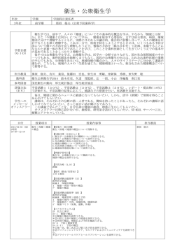 衛生・公衆衛生学