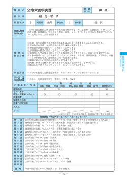 公衆栄養学実習